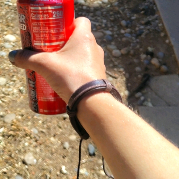 Genuine Leather Bracelet # 3 Handmade! - Picture 6 of 7